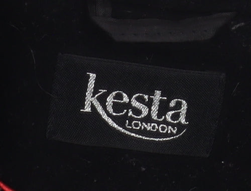 Kesta London Women's Black Wool Blend Mid-Length Coat Size 10