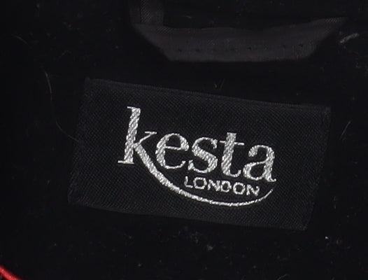 Kesta London Women's Black Wool Blend Mid-Length Coat Size 10