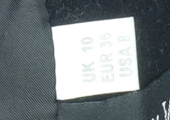 Kesta London Women's Black Wool Blend Mid-Length Coat Size 10