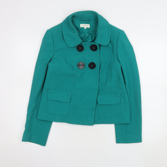 Marks and Spencer Women’s Green Pea Coat Short Jacket UK 12
