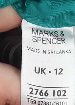 Marks and Spencer Women’s Green Pea Coat Short Jacket UK 12