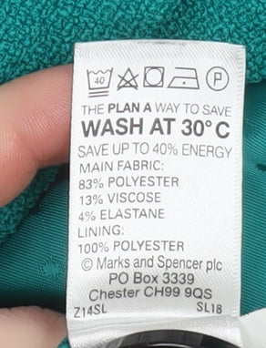 Marks and Spencer Women’s Green Pea Coat Short Jacket UK 12