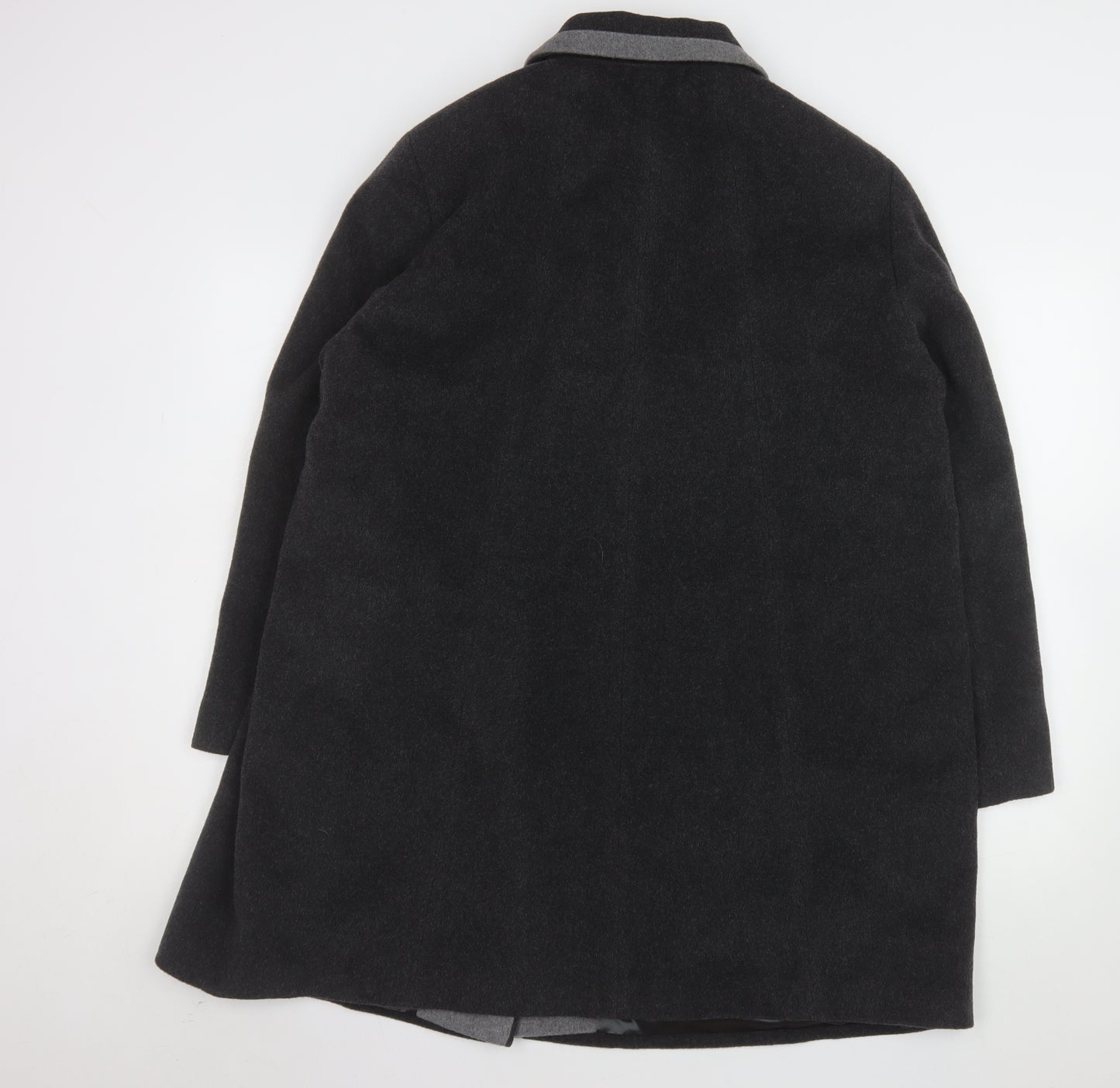 Eastex Women's Black Wool Cashmere Blend Mid-Length Coat Size 16