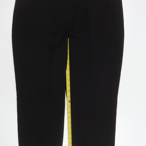 Marks and Spencer Womens Black Size 16 Straight Leg Trousers