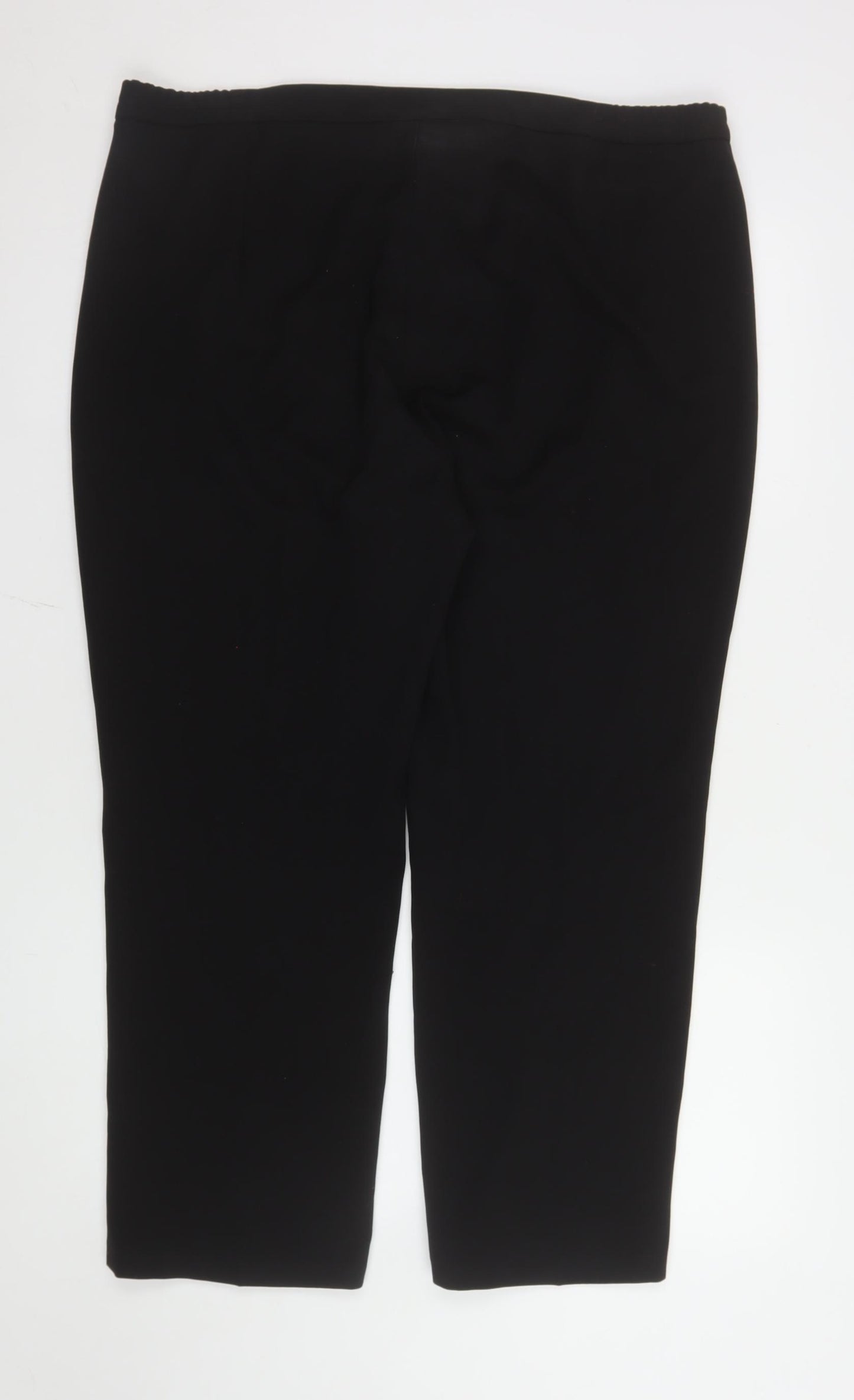 Marks and Spencer Womens Black Size 16 Straight Leg Trousers