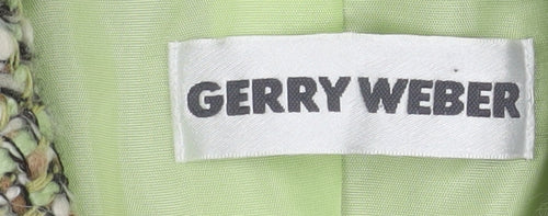 Gerry Weber Women's Green Tweed Wool Blend Blazer Jacket Size 10