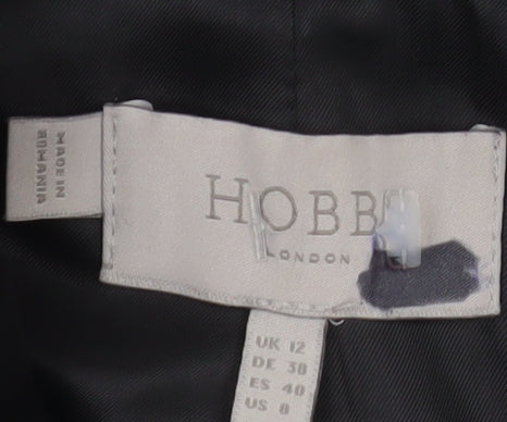 Hobbs Women Black Size 12 Regular Fit Two Button Blazer