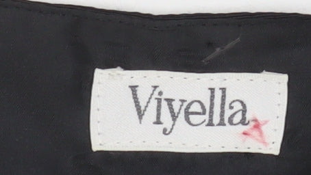 Viyella Women's Black Velvet Camisole Vest Top Size 10
