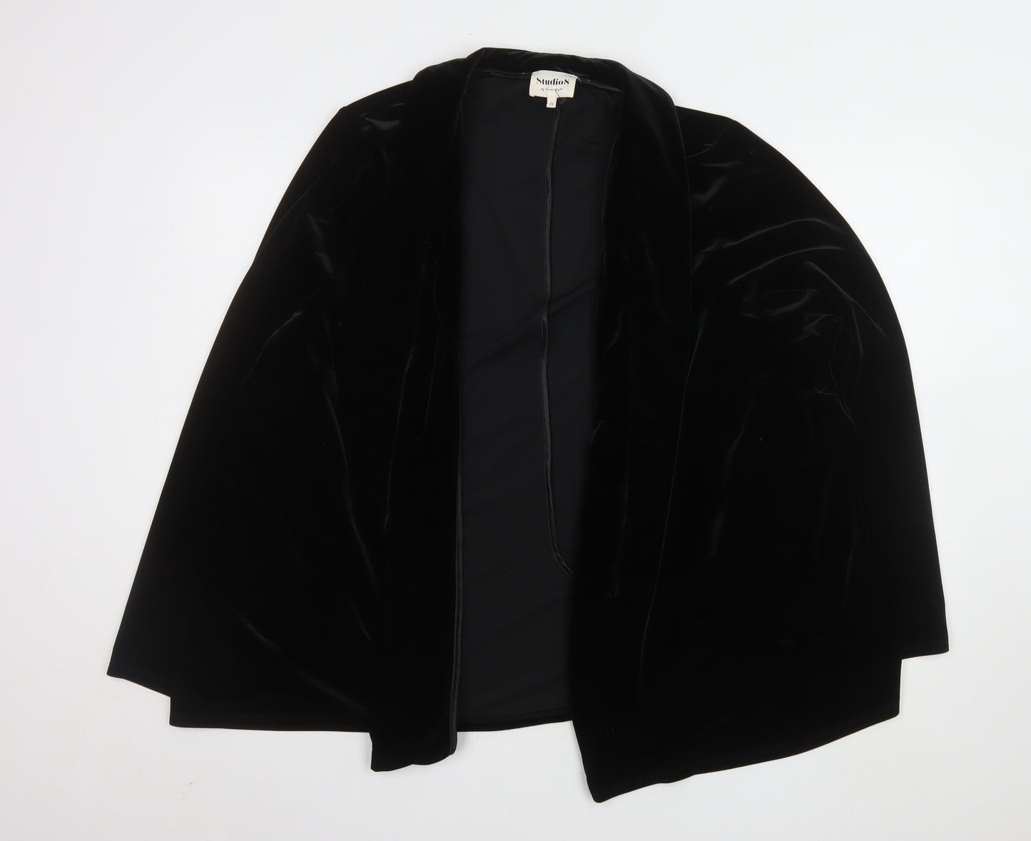 Studio 8 by Phase Eight Women Black Velvet Blazer Jacket Size 26