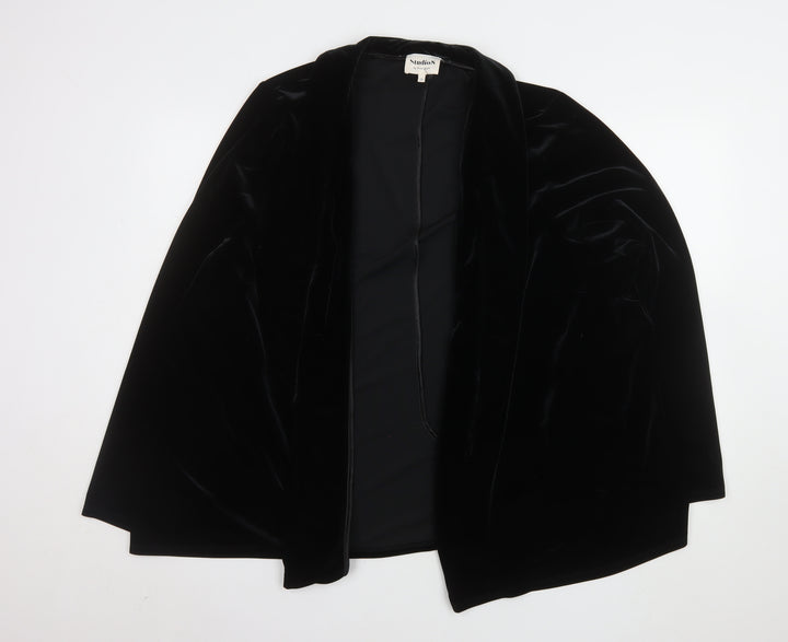 Studio 8 by Phase Eight Women Black Velvet Blazer Jacket Size 26