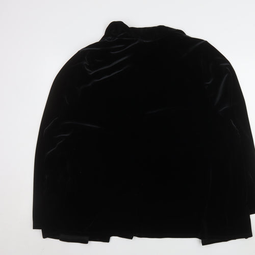 Studio 8 by Phase Eight Women Black Velvet Blazer Jacket Size 26