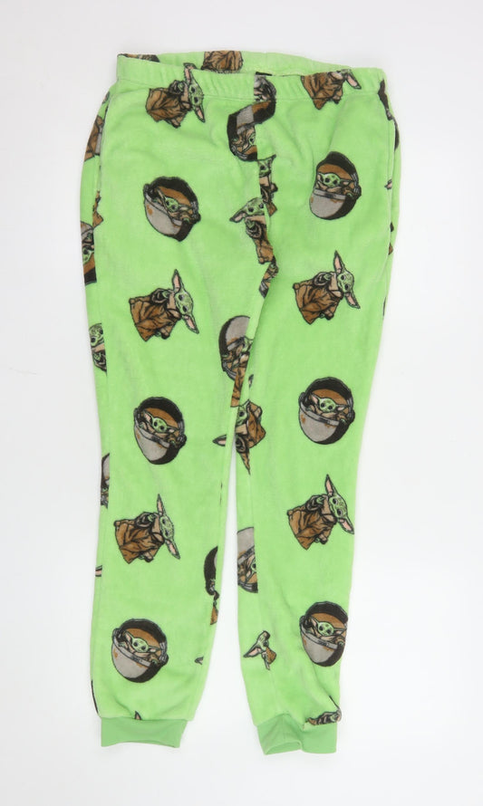 Star Wars Men's Green Lounge Pants M The Mandalorian Baby Yoda Fleece