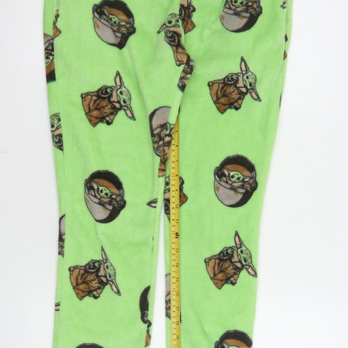 Star Wars Men's Green Lounge Pants M The Mandalorian Baby Yoda Fleece