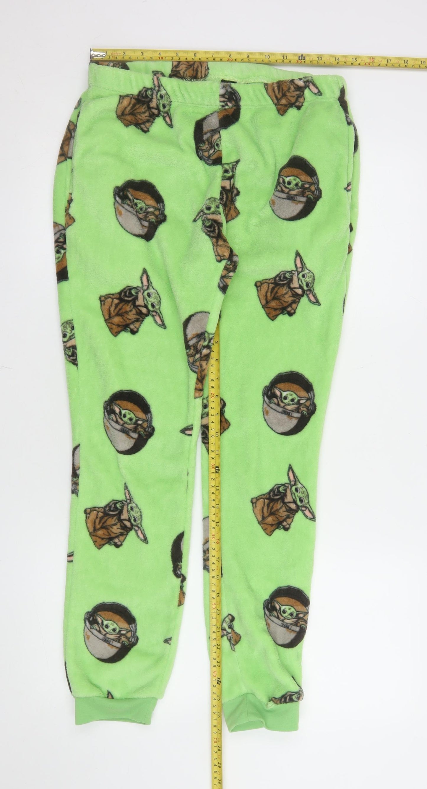 Star Wars Men's Green Lounge Pants M The Mandalorian Baby Yoda Fleece