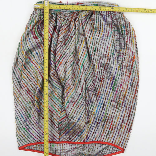 Bora Aksu Women’s Multicoloured Silk Bubble Hem Skirt Size 10