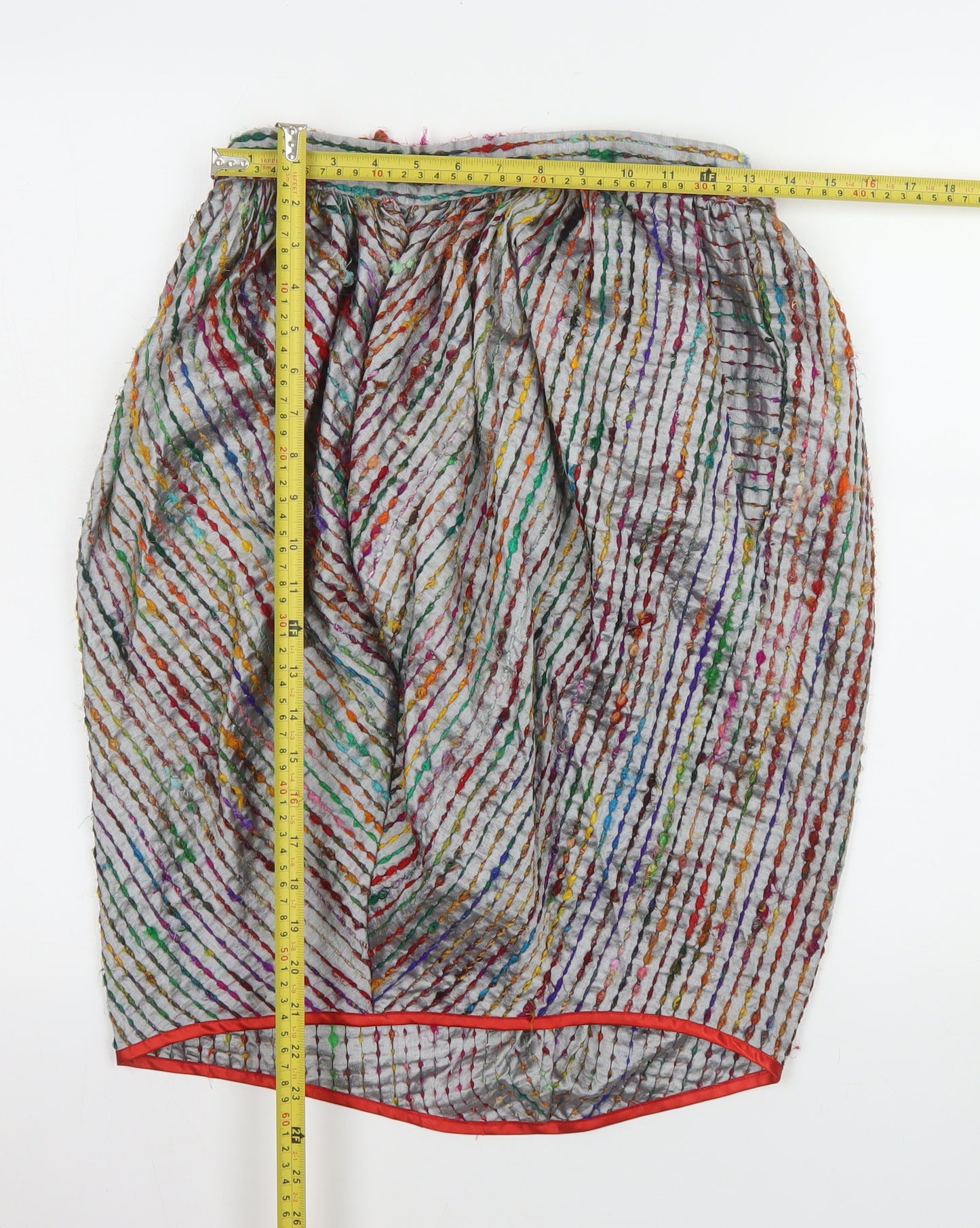 Bora Aksu Women’s Multicoloured Silk Bubble Hem Skirt Size 10