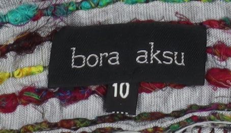 Bora Aksu Women’s Multicoloured Silk Bubble Hem Skirt Size 10