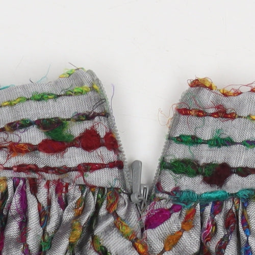 Bora Aksu Women’s Multicoloured Silk Bubble Hem Skirt Size 10