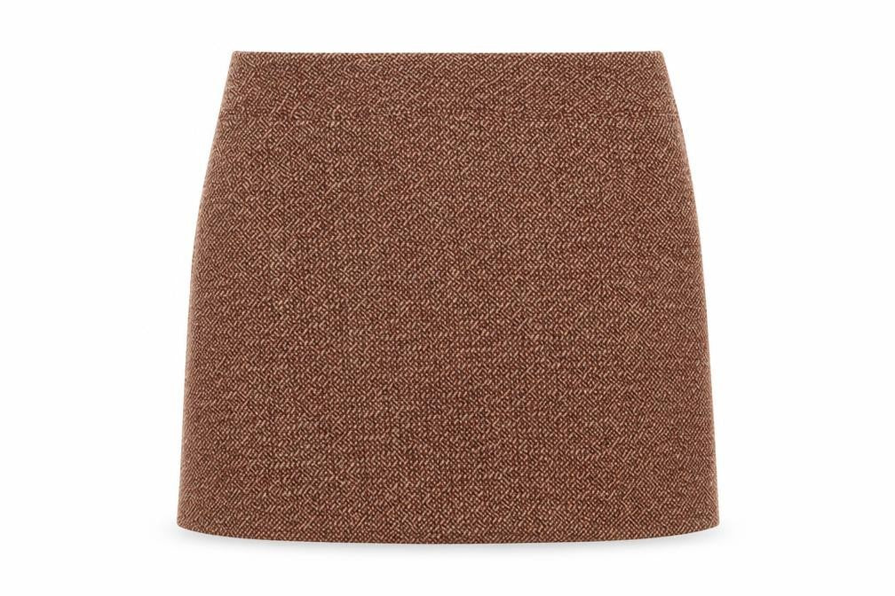 Jigsaw Women Brown Wool Tweed Pencil Skirt Size 12