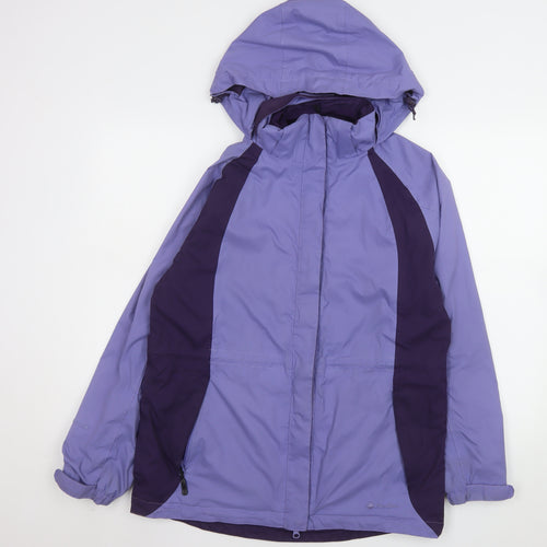 Peter Storm Women's Purple Waterproof Hooded Rain Jacket Size 12