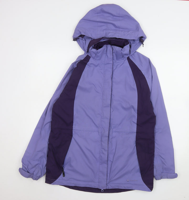Peter Storm Women's Purple Waterproof Hooded Rain Jacket Size 12