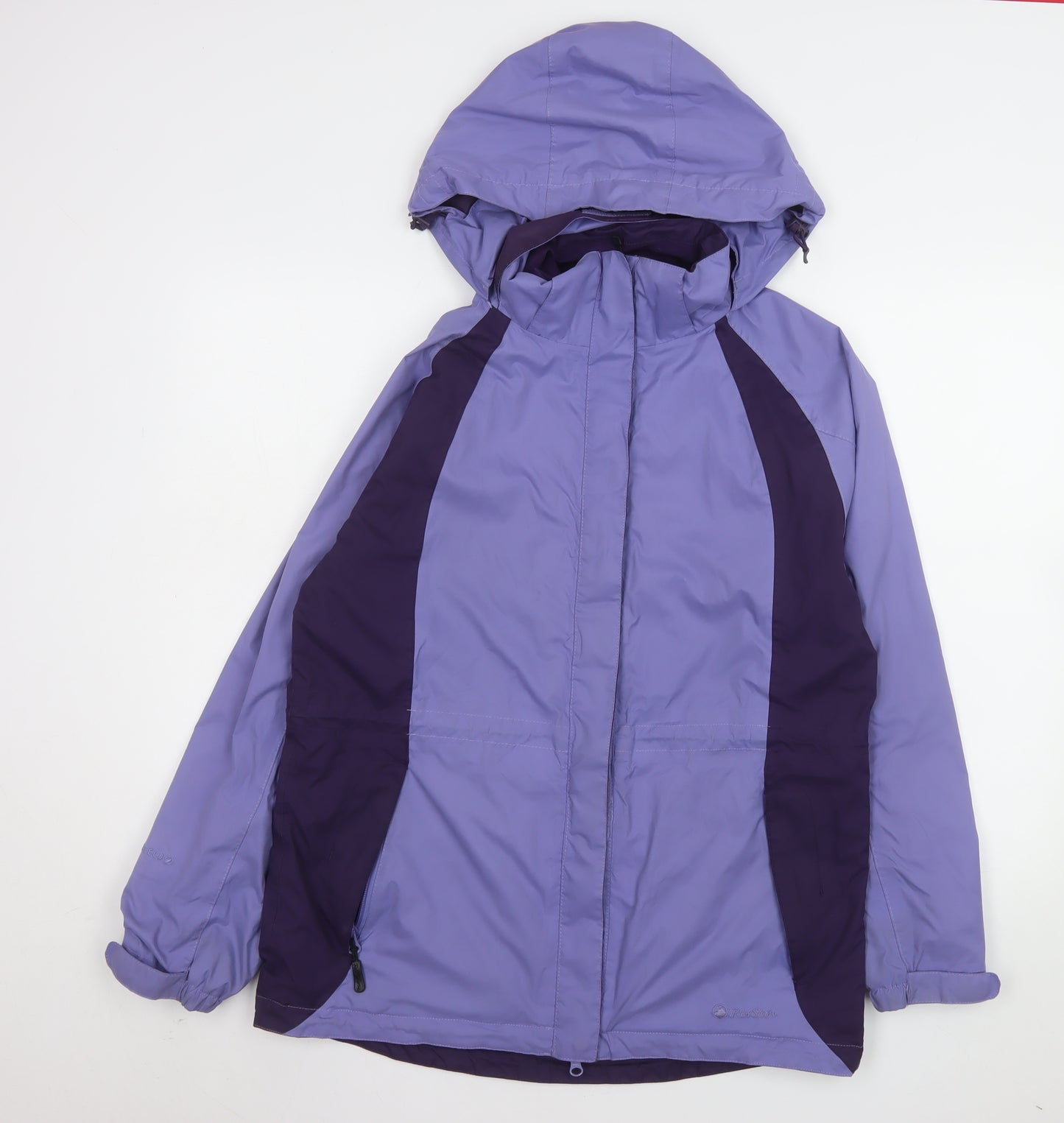 Peter Storm Women's Purple Waterproof Hooded Rain Jacket Size 12