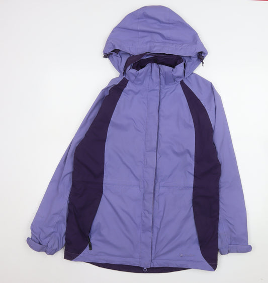 Peter Storm Women's Purple Waterproof Hooded Rain Jacket Size 12
