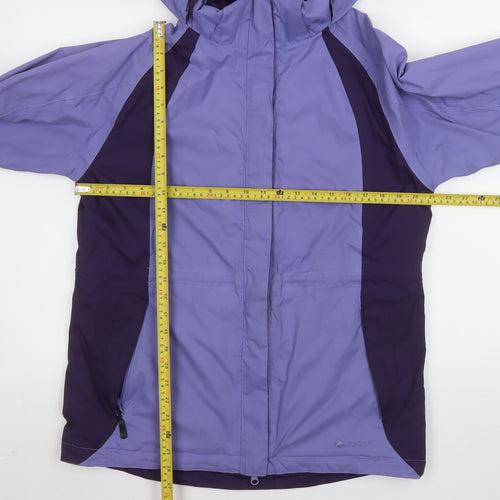 Peter Storm Women's Purple Waterproof Hooded Rain Jacket Size 12