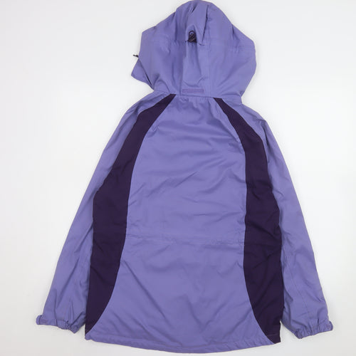 Peter Storm Women's Purple Waterproof Hooded Rain Jacket Size 12