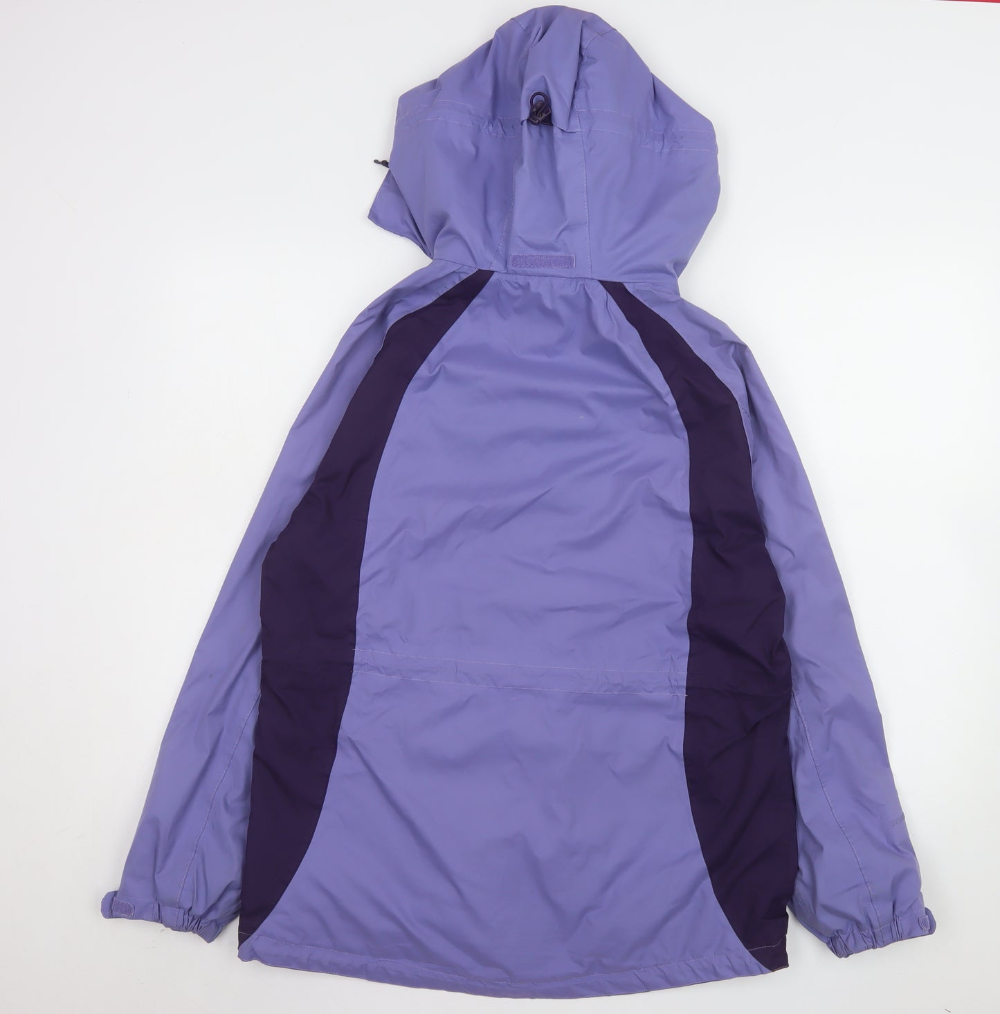 Peter Storm Women's Purple Waterproof Hooded Rain Jacket Size 12