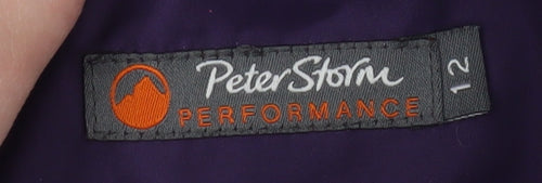 Peter Storm Women's Purple Waterproof Hooded Rain Jacket Size 12