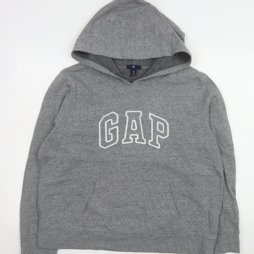 GAP Men’s Grey XL Pullover Logo Hoodie Jersey Cotton Blend
