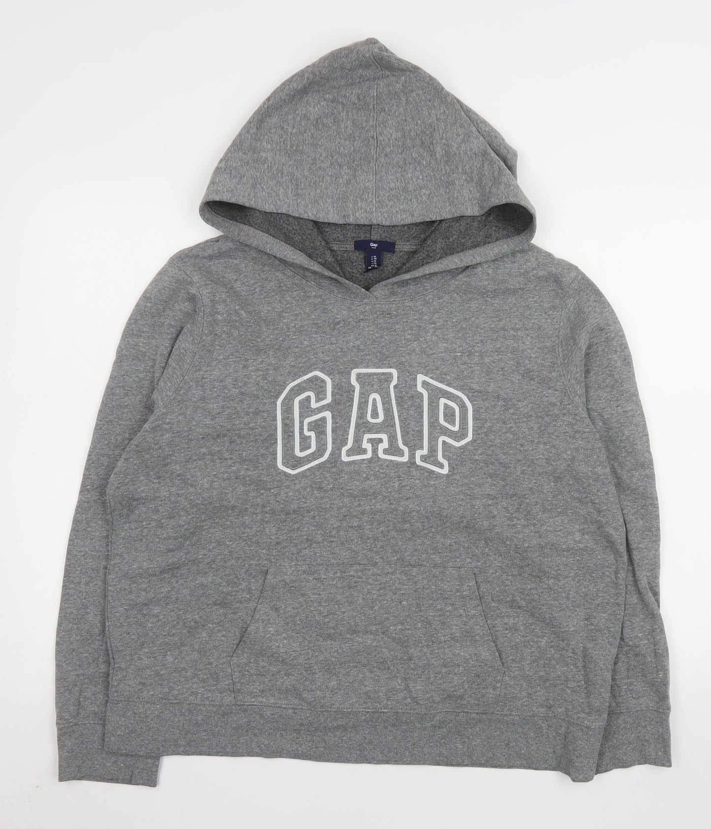 GAP Men’s Grey XL Pullover Logo Hoodie Jersey Cotton Blend