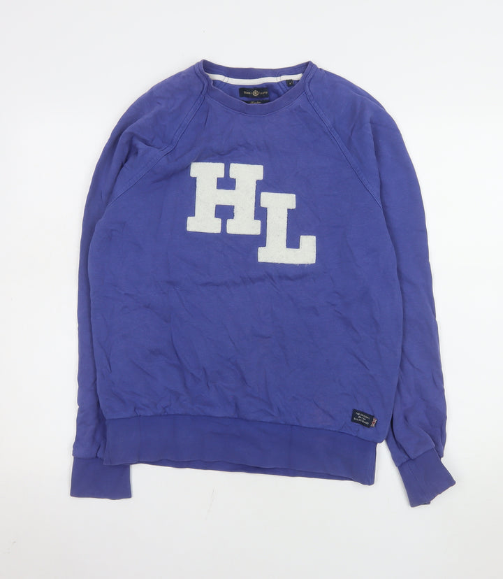 Henri Lloyd Men's Blue M Crew Neck Pullover Logo Sweatshirt