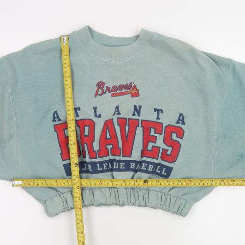 Pro Player Women’s Green Atlanta Braves Cropped Sweatshirt Size L