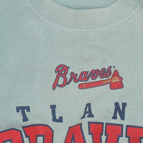 Pro Player Women’s Green Atlanta Braves Cropped Sweatshirt Size L