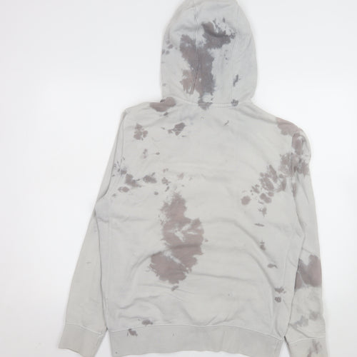 Nike Womens Grey Tie Dye Pullover Hoodie Size S Cotton Blend