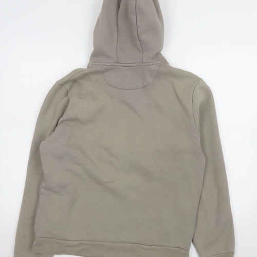 Diesel Men Beige Pullover Hoodie Large Logo Hooded Sweatshirt