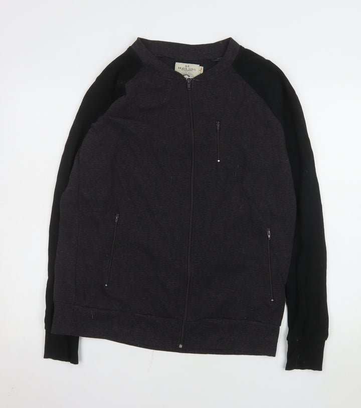 Brave Soul Men's Black XL Full Zip Casual Cotton Jacket