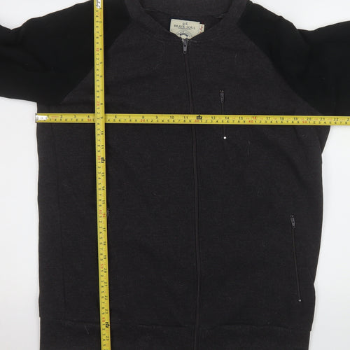 Brave Soul Men's Black XL Full Zip Casual Cotton Jacket