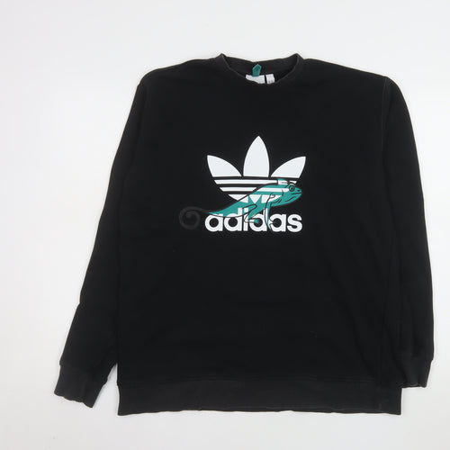 Adidas Men's Black Graphic Pullover Sweatshirt Medium
