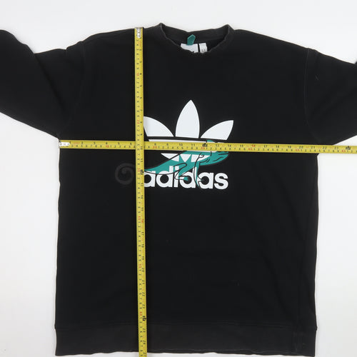 Adidas Men's Black Graphic Pullover Sweatshirt Medium