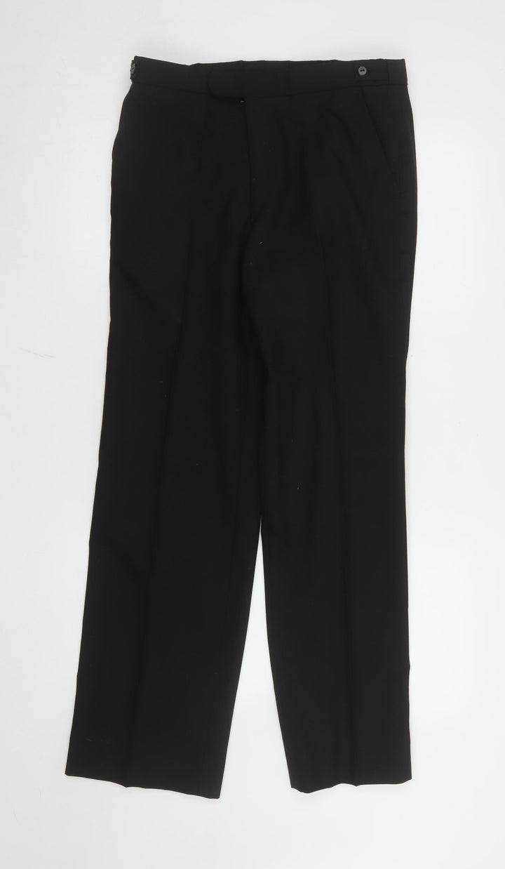 Marks and Spencer Men’s Black Wool Blend Dress Pants 32R