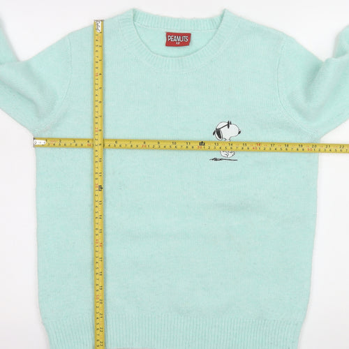 Tu Women’s Blue Snoopy Peanuts Crew Neck Pullover Jumper Size 12