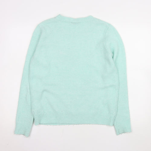 Tu Women’s Blue Snoopy Peanuts Crew Neck Pullover Jumper Size 12