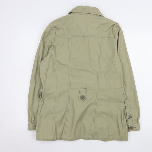 George Womens Green Cotton Military Jacket Size 14