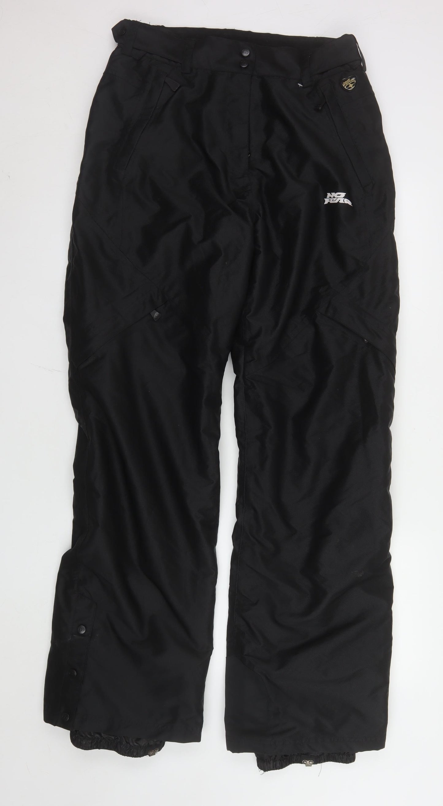 No Fear Women's Black Size 12 Waterproof Insulated Snow Pants