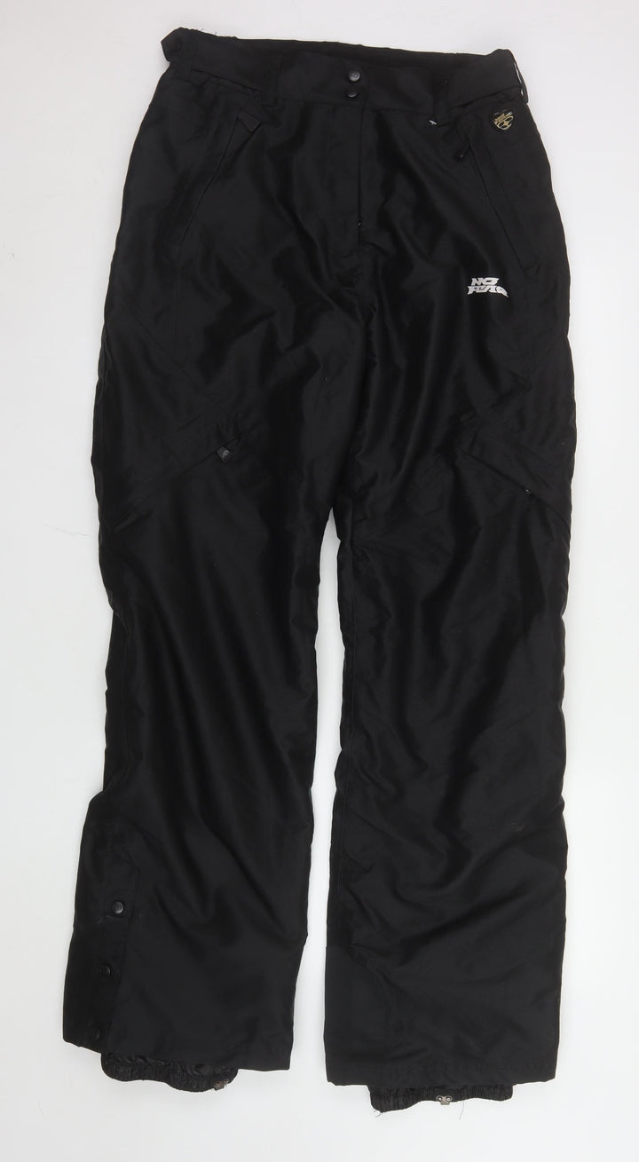 No Fear Women's Black Size 12 Waterproof Insulated Snow Pants