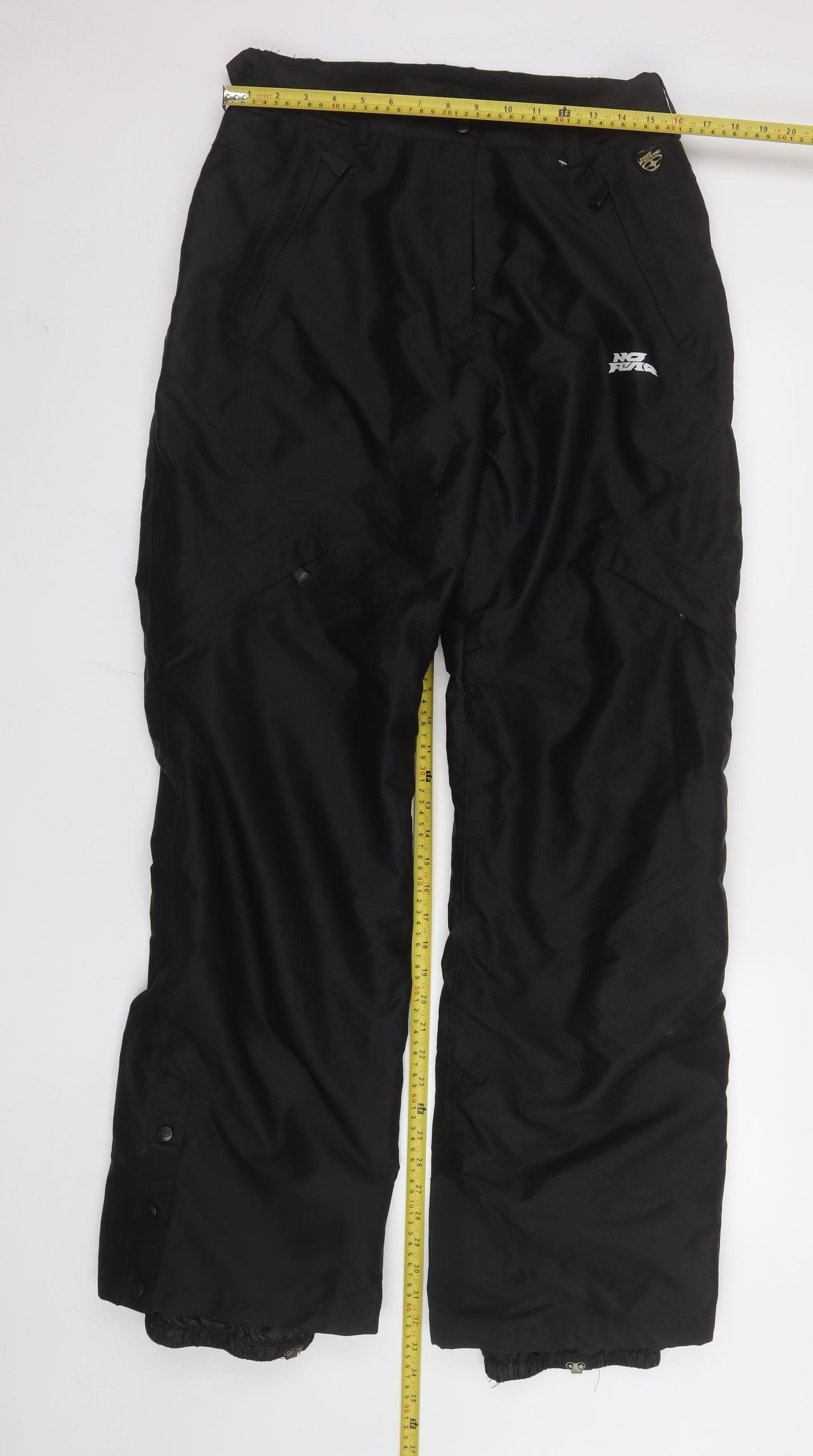 No Fear Women's Black Size 12 Waterproof Insulated Snow Pants