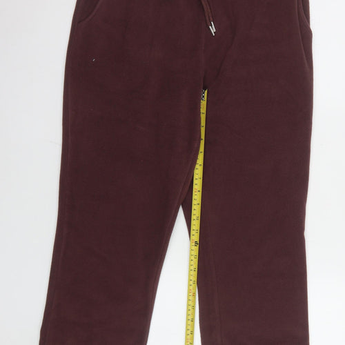 Damart Womens Brown Fleece Sweatpants Size 14/16 Regular Fit